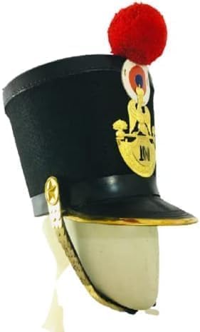 French Napoleonic Black Shako Helmet – Military Costume Hat