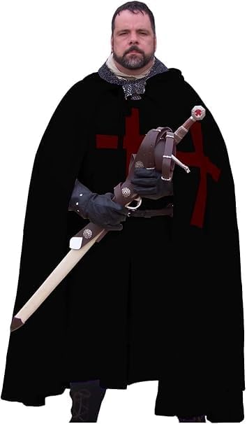 Medieval Knights Hospitaller Templar Tunic & Cloak Set