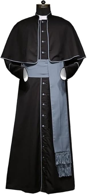 Imperial Black Roman Cassock – Elegant Clergy Attire