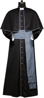 Imperial Black Roman Cassock – Elegant Clergy Attire