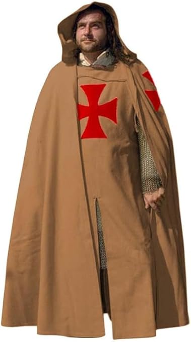 Medieval Hooded Renaissance Costume – Multicolor Historical Halloween & Cosplay Outfit