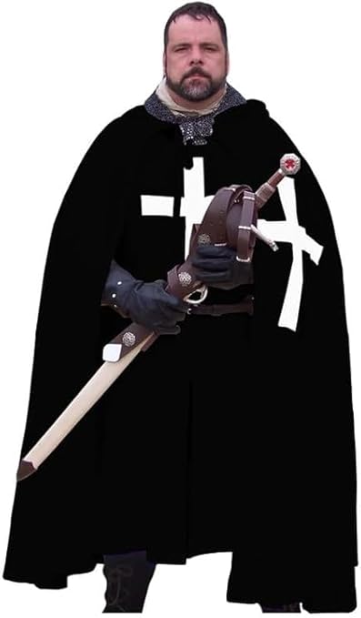 Medieval Knights Hospitaller Templar Tunic & Cloak Set