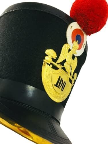 French Napoleonic Black Shako Helmet – Military Costume Hat