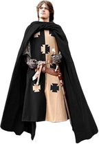 Kingdom Medieval Templar Knight Costume – Multicolor Renaissance Crusader Warrior Outfit