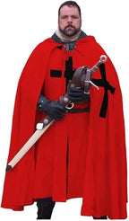 Medieval Knights Hospitaller Templar Tunic & Cloak Set