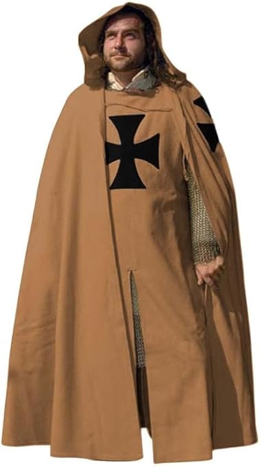Medieval Hooded Renaissance Costume – Multicolor Historical Halloween & Cosplay Outfit