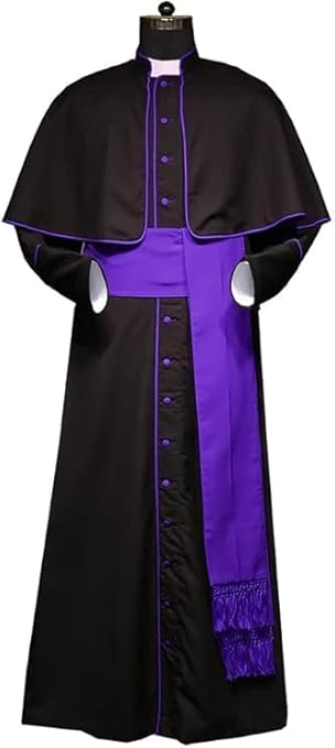 Imperial Black Roman Cassock – Elegant Clergy Attire