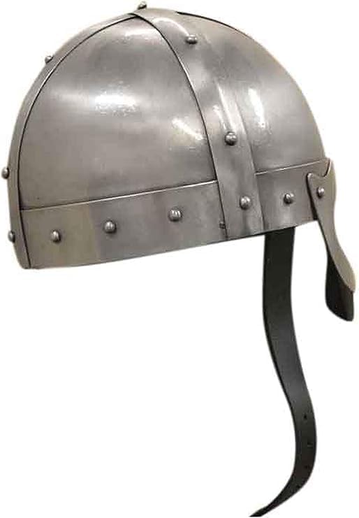 Viking Helmet “Einar” – Silver Medieval Warrior Helmet