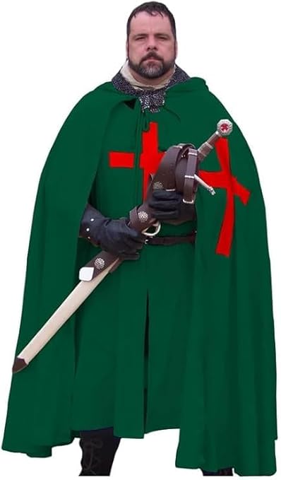 Medieval Knights Hospitaller Templar Tunic & Cloak Set