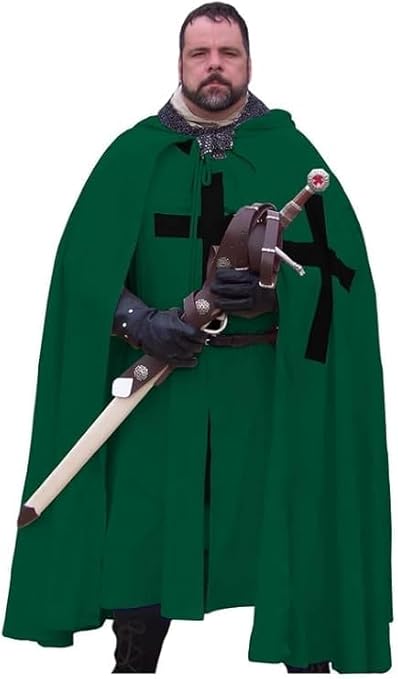 Medieval Knights Hospitaller Templar Tunic & Cloak Set