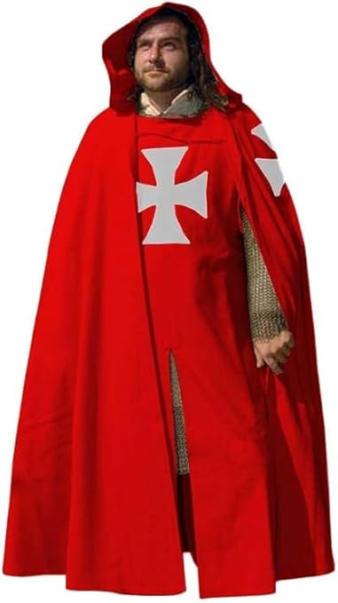 Medieval Hooded Renaissance Costume – Multicolor Historical Halloween & Cosplay Outfit