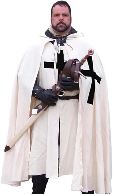 Medieval Knights Hospitaller Templar Tunic & Cloak Set