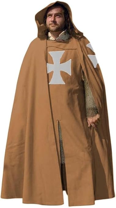 Medieval Hooded Renaissance Costume – Multicolor Historical Halloween & Cosplay Outfit