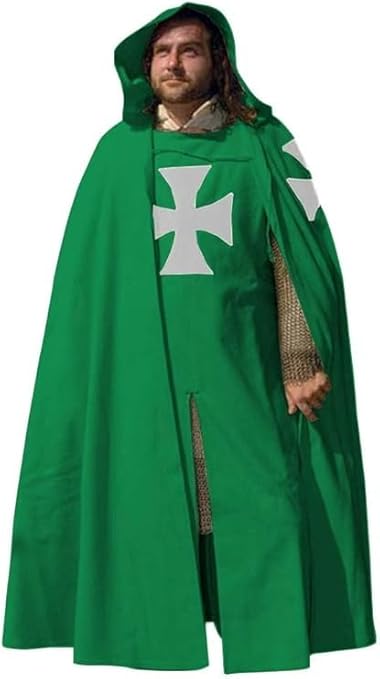 Medieval Hooded Renaissance Costume – Multicolor Historical Halloween & Cosplay Outfit
