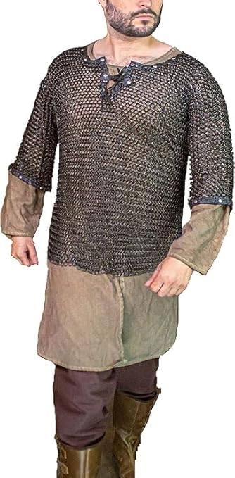 Medieval Butted Chainmail Hauberk – Full Sleeve Knight Armour