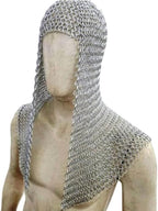 Authentic Medieval Aluminum Chainmail Coif Hood – Lightweight Armor Helmet for LARP, SCA, Cosplay & Knight Costumes