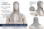 Authentic Medieval Aluminum Chainmail Coif Hood – Lightweight Armor Helmet for LARP, SCA, Cosplay & Knight Costumes