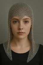 Aluminum Chainmail Coif Hood – Medieval Armor Headpiece for Men & Women