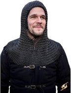 Medieval Riveted Chainmail Coif – Armor Hood for Cosplay & Reenactment