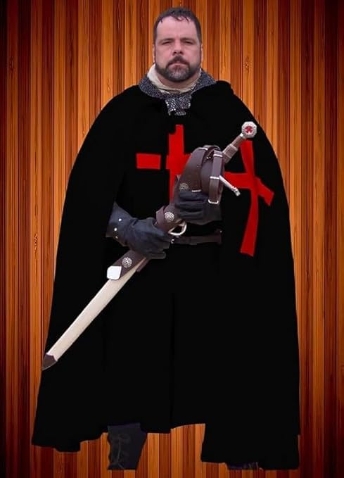 Medieval Knights Hospitaller Templar Tunic & Cloak Set
