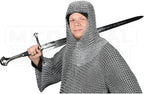 Aluminum Chainmail Coif – V-Face Medieval Knight Hood for Cosplay & Costume Armor