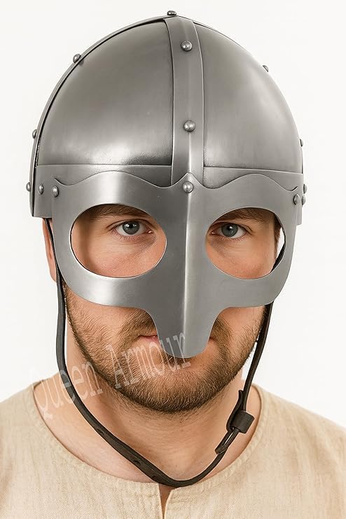 Viking Helmet “Einar” – Silver Medieval Warrior Helmet