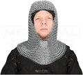 Aluminum Chainmail Coif – V-Face Medieval Knight Hood for Cosplay & Costume Armor