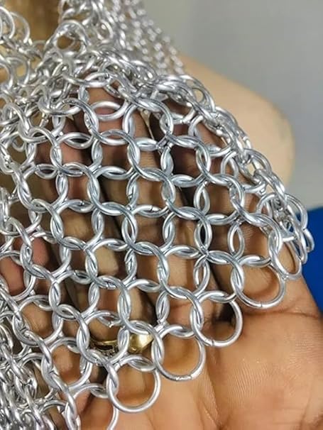 Aluminum Chainmail Coif Hood – Medieval Armor Headpiece for Men & Women
