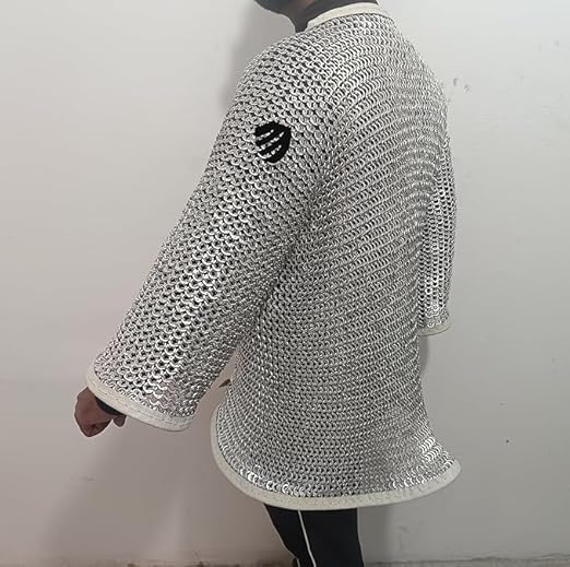 Medieval Aluminium Riveted Chainmail Shirt – Full Sleeve Armour