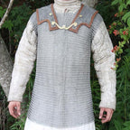 Handcrafted Silver Chainmail Hauberk – Lorica Hamata Armor Shirt