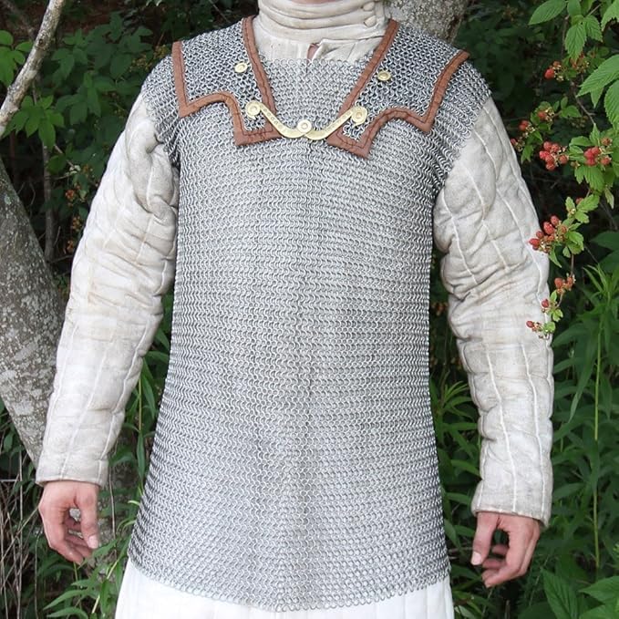 Handcrafted Silver Chainmail Hauberk – Lorica Hamata Armor Shirt