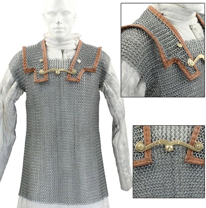 Handcrafted Silver Chainmail Hauberk – Lorica Hamata Armor Shirt