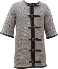 Handmade Medieval Aluminum Chainmail Haubergeon – Riveted Half Sleeve Armor Shirt