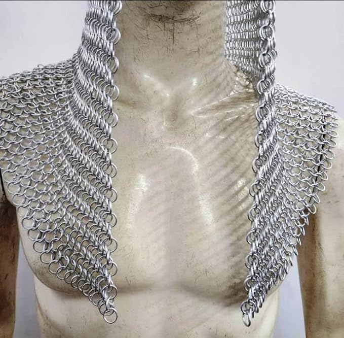 Authentic Medieval Aluminum Chainmail Coif Hood – Lightweight Armor Helmet for LARP, SCA, Cosplay & Knight Costumes