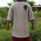 Handmade Medieval Aluminum Chainmail Haubergeon – Riveted Half Sleeve Armor Shirt