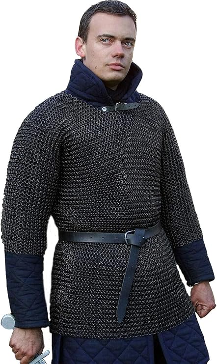 Medieval Riveted Chainmail Hauberk – Authentic Armor Shirt for Cosplay & Reenactment