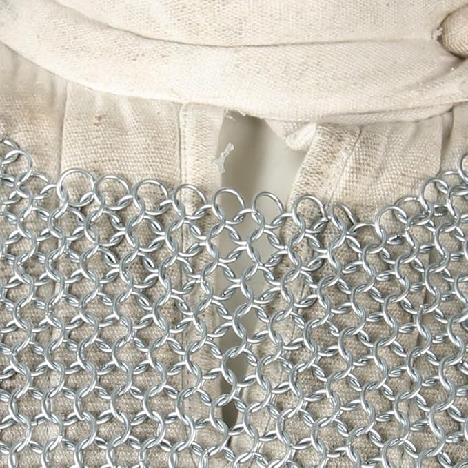 Authentic Medieval Chainmail Haubergeon – Long Warrior Armor Shirt for Renaissance Reenactments