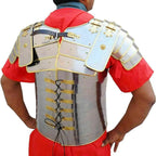 Imperial Roman Segmentata Armor – Brass Trimmed Steel Breastplate