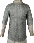 Authentic Medieval Chainmail Haubergeon – Long Warrior Armor Shirt for Renaissance Reenactments