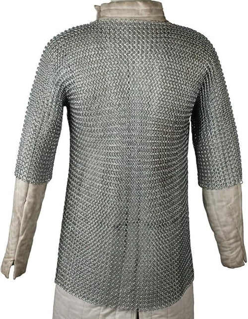 Authentic Medieval Chainmail Haubergeon – Long Warrior Armor Shirt for Renaissance Reenactments