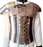 Imperial Roman Segmentata Armor – Brass Trimmed Steel Breastplate