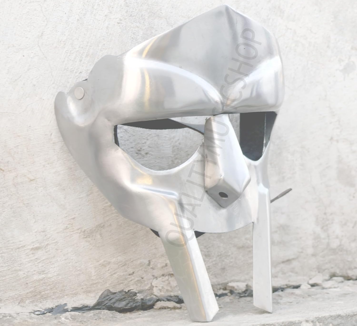 MF DOOM Gladiator Face Mask – Silver Viking Helmet Replica