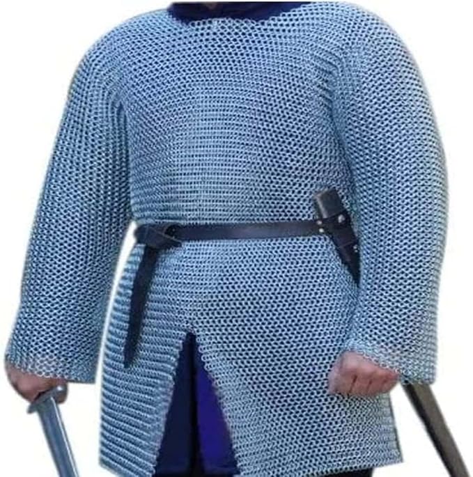 Medieval Riveted Chainmail Hauberk – Authentic Armor Shirt for Cosplay & Reenactment